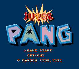 Super Pang (Japan) Title Screen